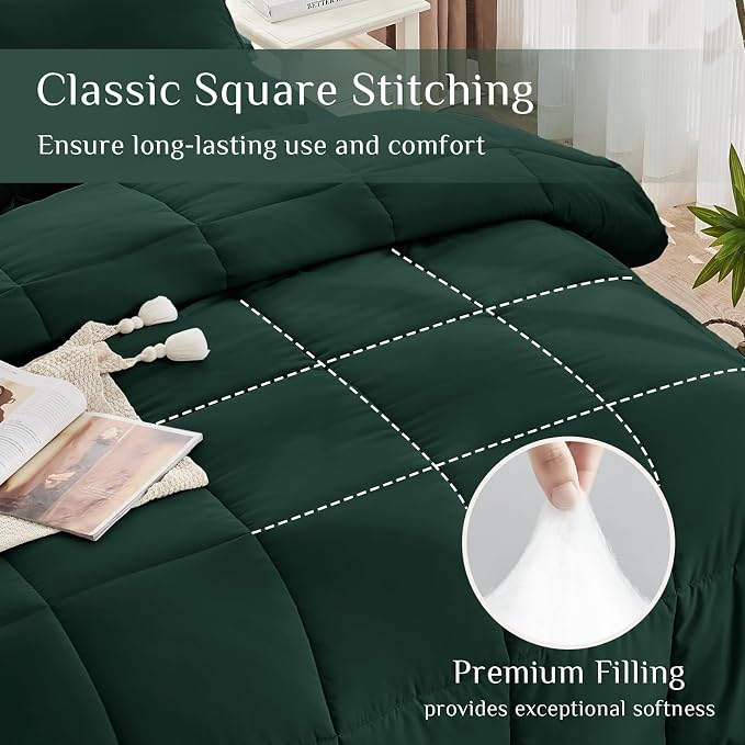 JOLLYVOGUE Queen Comforter Set, Ultra-Soft Bed in a Bag Queen Size 7 Pieces - Image 3
