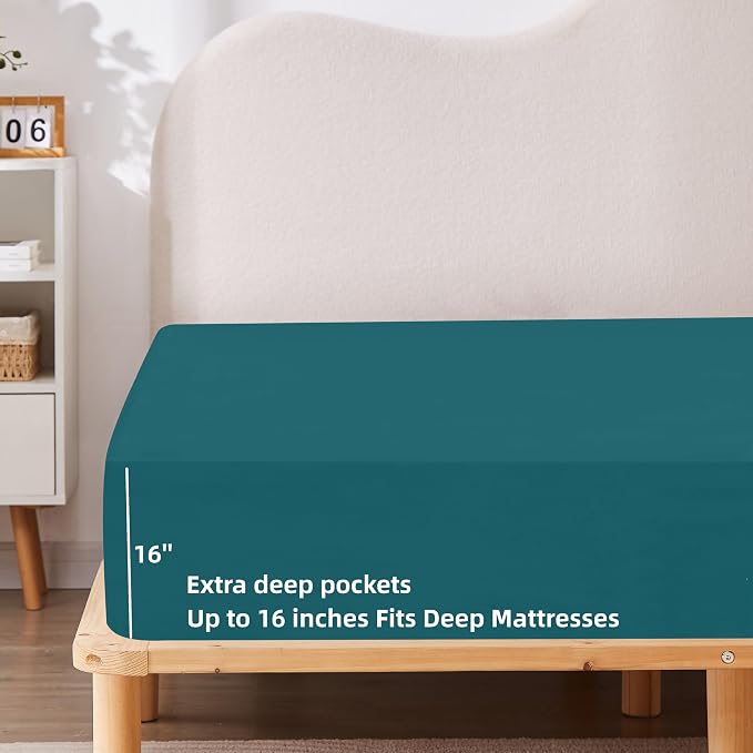 HBHLFZ Twin XL Fitted Sheet Only, Soft Breathable Bottom Sheet - Image 3
