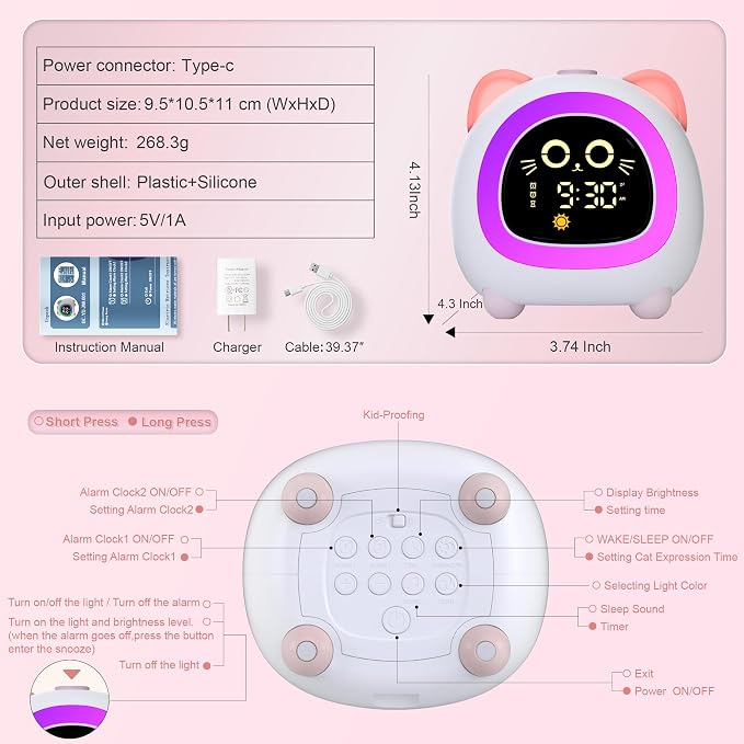 ANALOI Alarm Clock for Kids, Ok to Wake Clock for Kids - Image 6