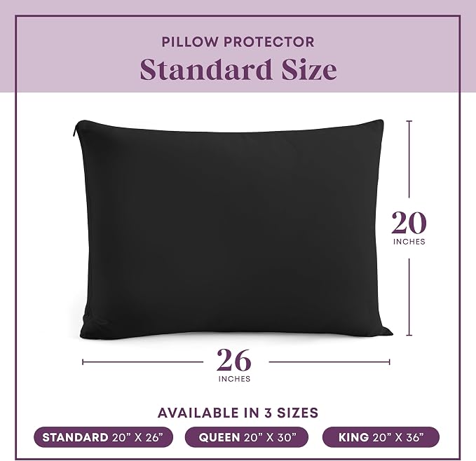 CirclesHome Pillow Protectors 2 Pack Standard Zippered - Image 6
