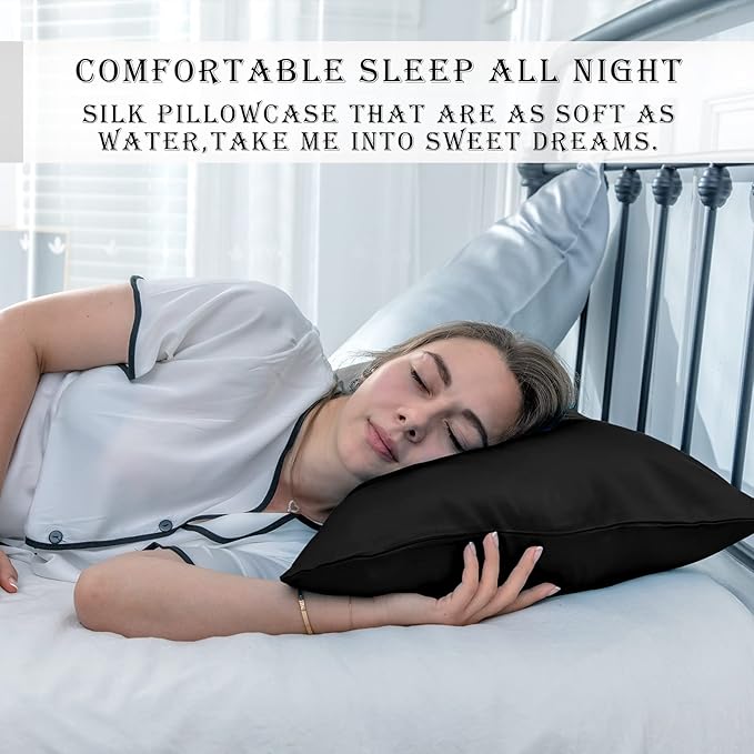 Silk Pillow Cases 2 Pack Soft Breathable and Sliky King Size Pillow Cases Set - Image 6