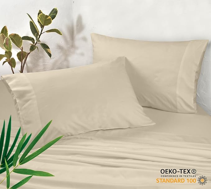 Royale Linens Cooling Pillow Cases Standard Size Set of 2-100% Rayon Derived - Image 3