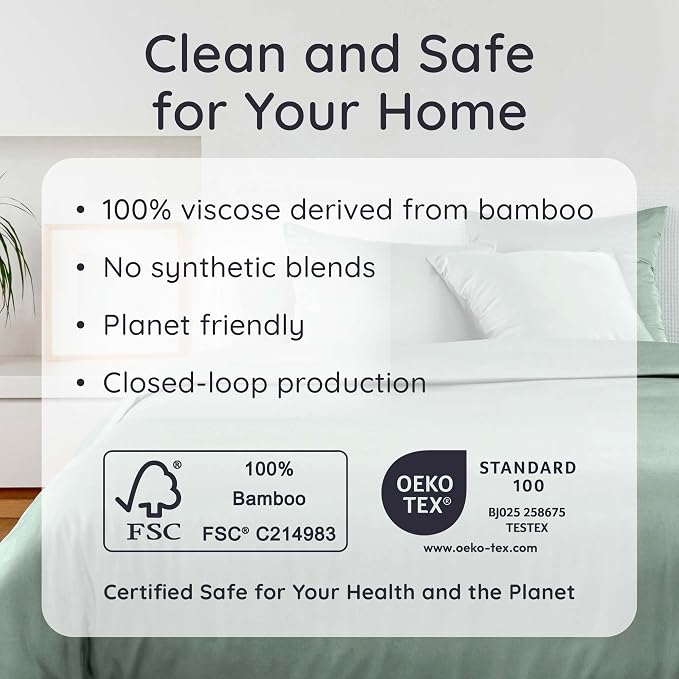 Bambaw 100% Viscose Derived from Bamboo Fitted Sheet King Size, Cooling Fitted - Image 6