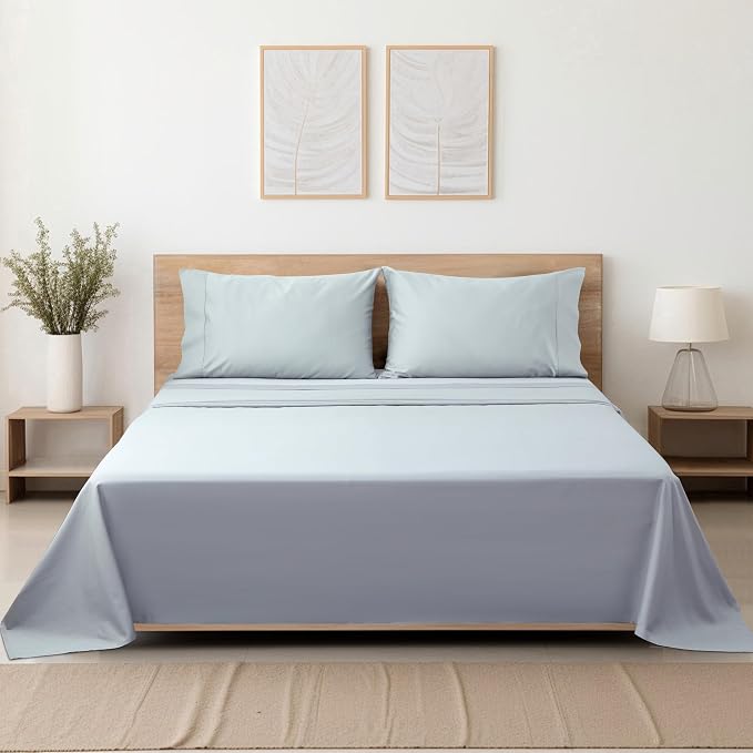 Cotton King Flat Sheet Only, 600 Thread Count 100% Egyptian Cotton Top Sheet - Image 8