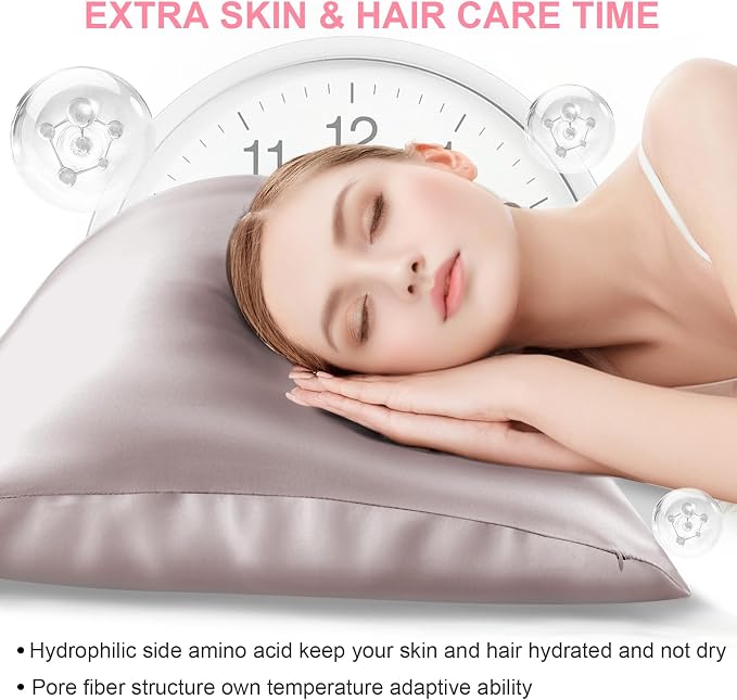 Silk Pillow Cases 2 Pack Standard Size - Image 3