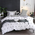 Omelas Kids Heart Love Twin Duvet Cover Set Black and White Teens Girls Lovely by Nayoroom