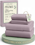LANE LINEN 100% Organic Cotton Cal King Size Bed Sheets, Sustainably Produced by LaneLinen