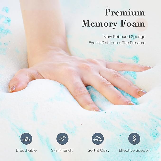 DUMOS Mattress Toppers Memory Foam Full Size, 3 Inch Thick Bed Topper Pad - Image 2