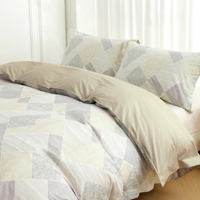 OAITE Duvet Cover Set Queen Size Floral Pattern Ultra Soft 100% Cotton Duvet - Image 2