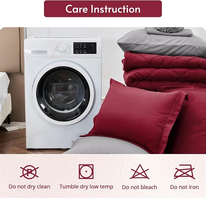 MUXHOMO 5 Pieces Twin XL Comforter Set, Reversible Bed in a Bag Twin XL Size - Image 9