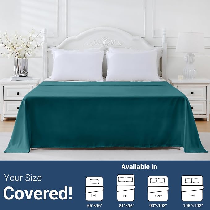 Bulk King Flat Sheets Only, 6 Pack Quick Sort Top Bed Sheet, Color-Coded Label - Image 5