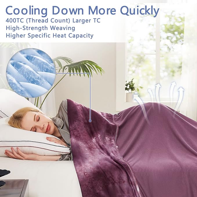 Topcee Cooling Blanket for Hot Sleepers, Absorbs Heat to Keep Body Cool for - Image 4