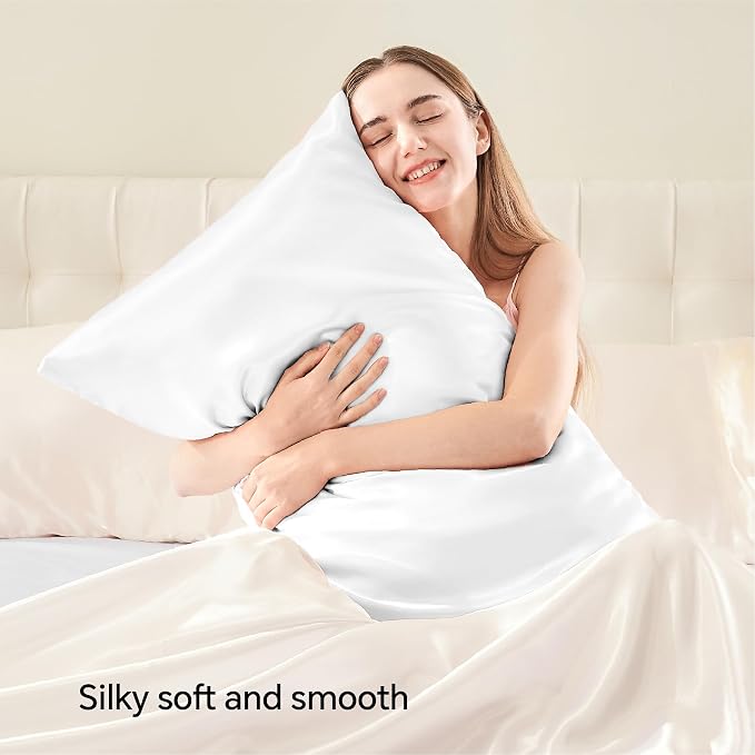 BEDELITE Satin Pillowcase with Zipper, Super Soft and Cooling Similar to Silk - Image 2