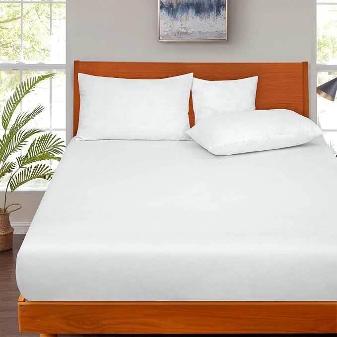 ROYALE LINENS 300 Thread Count 100% Long Staple Combed Cotton Fitted Sheet Queen - Image 5