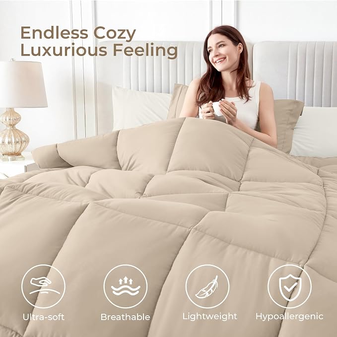 Sasttie Full Size Comforter Sets, 7 Pieces Reversible Bed in a Bag Full - Image 2