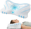 DUMOS Cervical Neck Pillow, Cooling Ergonomic Memory Foam Pillows by DumosLifestyle