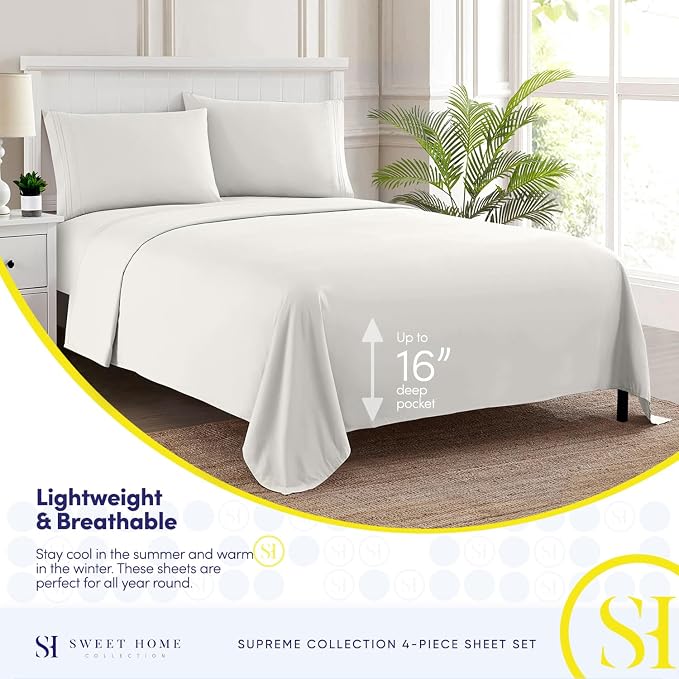 Twin XL Sheets - Breathable Luxury Sheets - 1800 Supreme Collection Extra Soft - Image 3