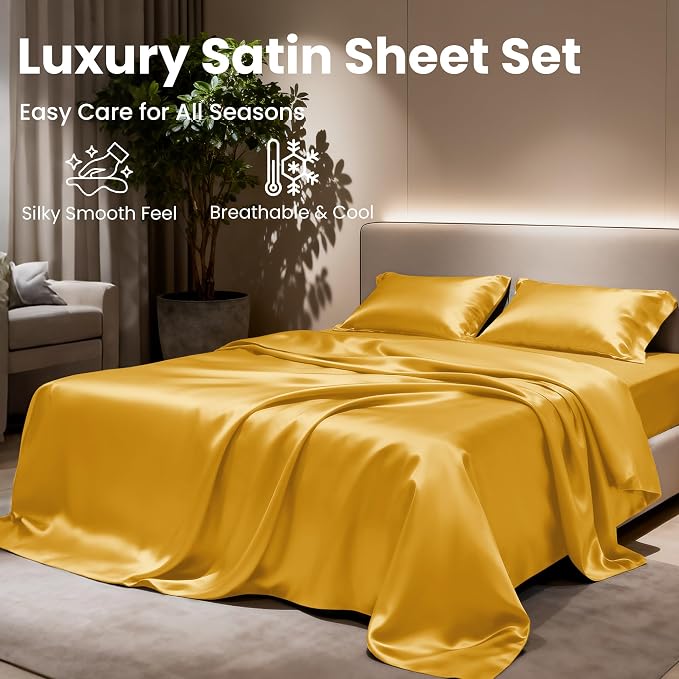 Love's cabin Full Size Satin Sheet Sets - Image 8