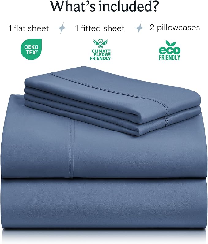 LuxClub 4 PC California King Sheet Set, Breathable Luxury Bed Sheets, Deep - Image 2