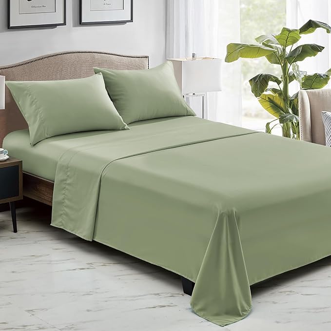 FreshCulture Twin Flat Sheets Only, Soft Microfiber Bedding Sheets - Image 6