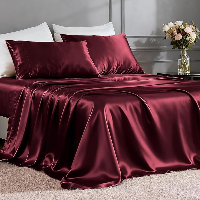 FreshCulture Satin Sheets Twin XL Bed Set by FreshCulture