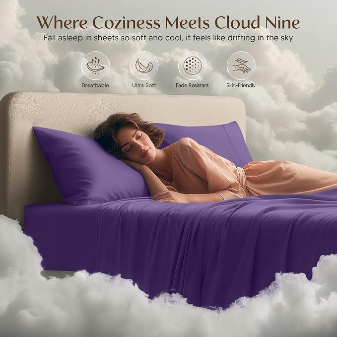 Utopia Bedding Full Size Sheet Set – 4 Piece Bed Sheets, Soft and Breathable - Image 6