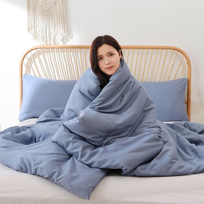 ROSGONIA Oversized King Comforter Slate Blue - Image 7