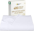 California Design Den Twin Flat Sheet Only, Soft 400 Thread Count 100% Cotton by CaliforniaDesignDen