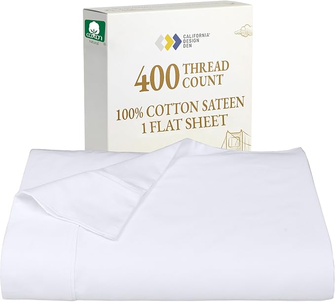 California Design Den Flat White King Sheets Only by CaliforniaDesignDen