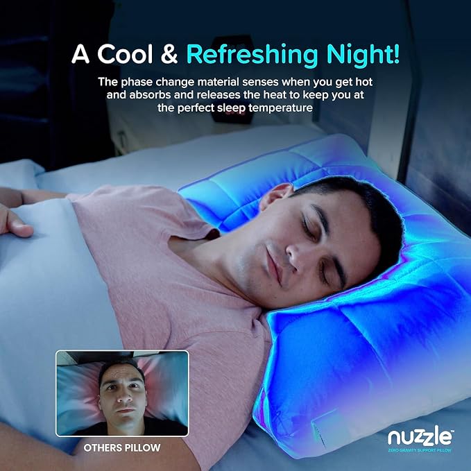 Nuzzle Pillows King Size Set of 2 Cooling Adjustable Pillows - Image 2
