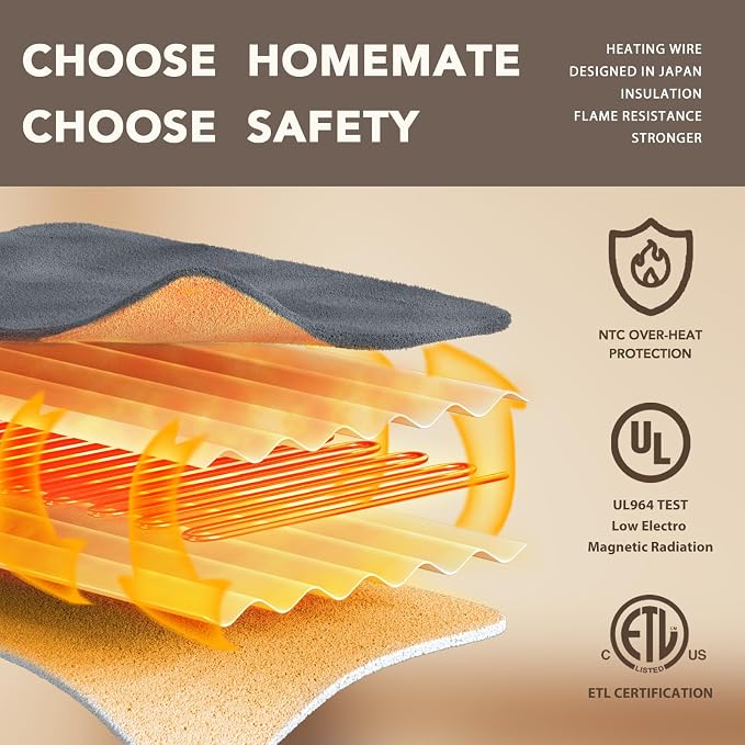 Homemate Electric Heated Blanket King Size - Image 3