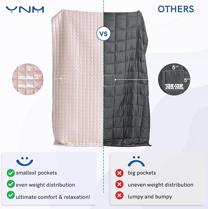 YnM Cooling Weighted Blanket for Adults, 40lbs Heavy Bed Throw Comforter - Image 6