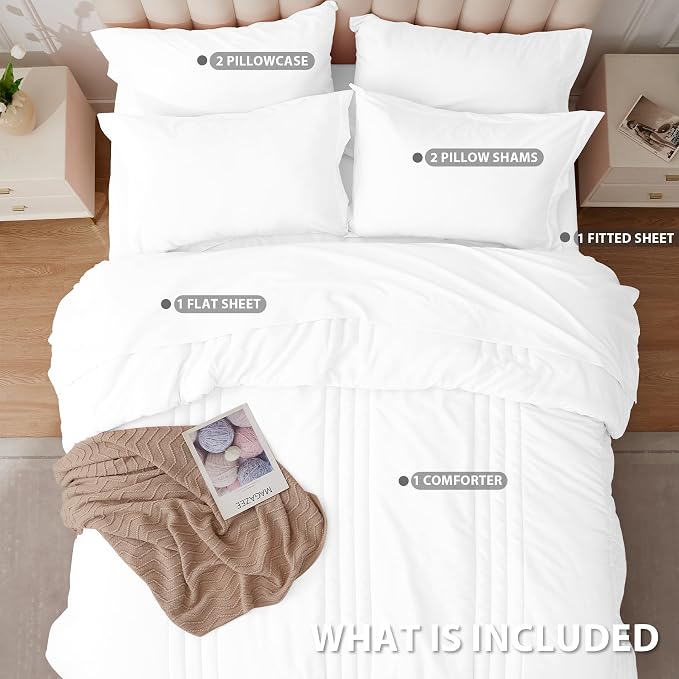 King Comforter Set White - Image 4