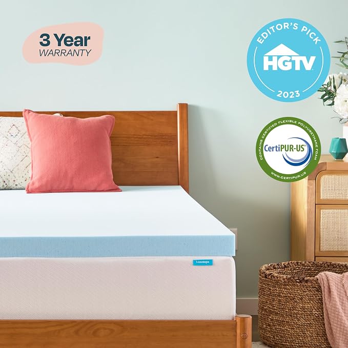 Linenspa Memory Foam Mattress Topper, Full Size - Image 5