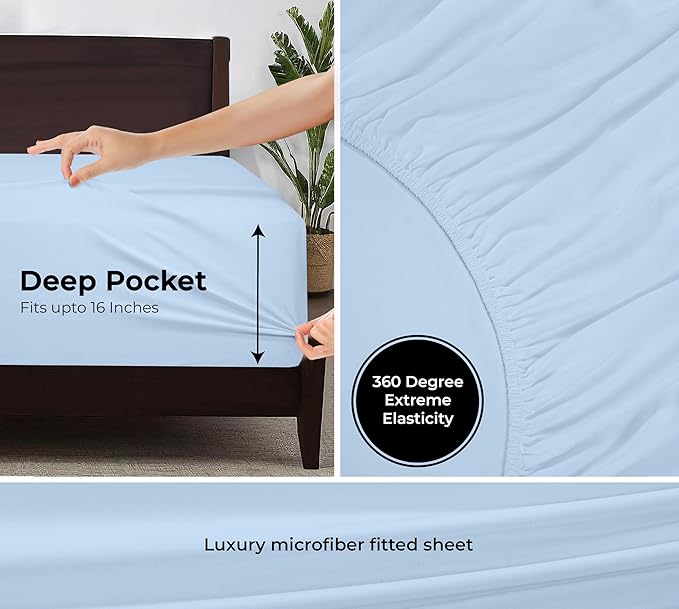 Royale Linens Fitted Sheet King - Image 3