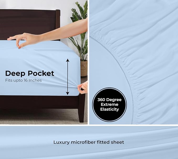 Royale Linens Fitted Sheet Twin XL - Image 3