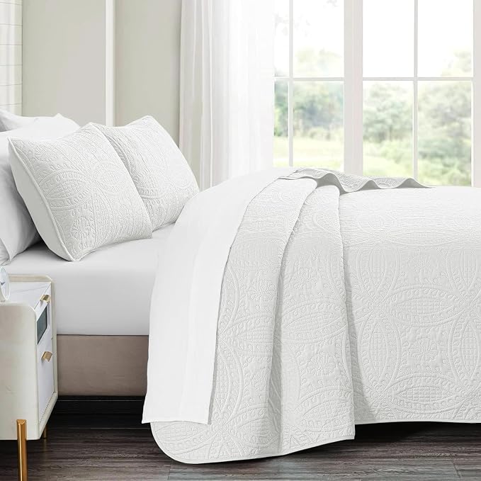 akkialla Queen Quilt Bedding Set, Lightweight Soft Bedspread Coverlet, Modern - Image 4