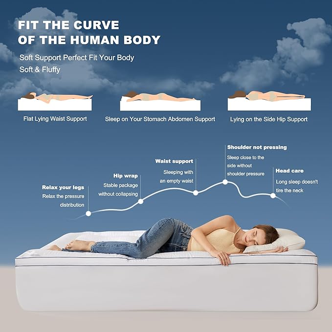 BEDLORE Twin Mattress Topper, Thick Pillow Top Pad - Image 3