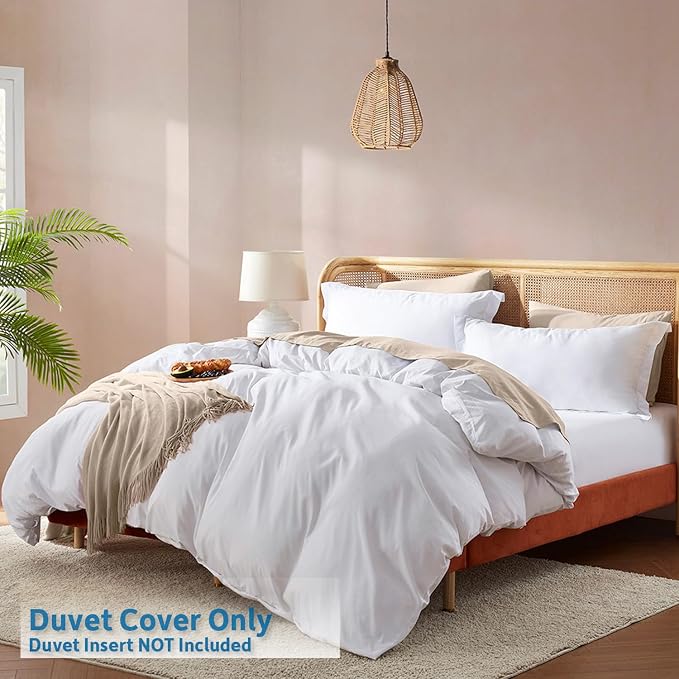 Nestl White California King Duvet Cover Sets - Image 2