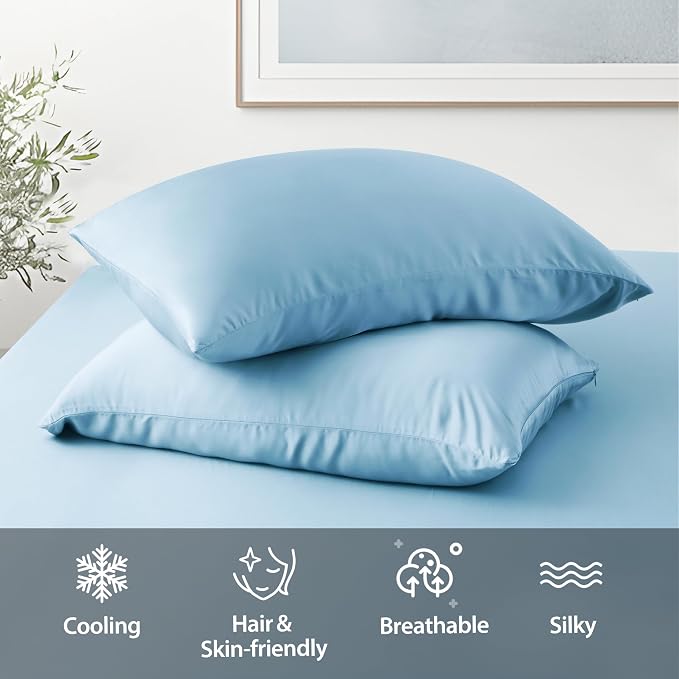 2 Pack Cooling Toddler Pillow Cases, Viscose Derived from Bamboo Small Pillow - Image 4