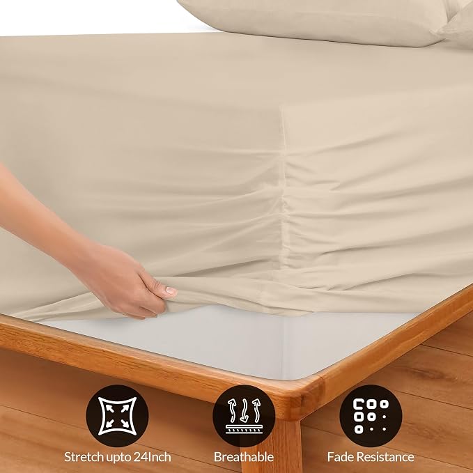 Royale Linens Extra Deep Pocket Queen Fitted Sheet Only - Image 3