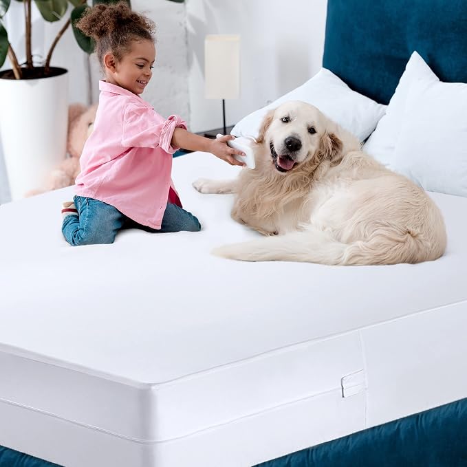 Utopia Bedding Mattress Protector Zippered King Size, 100% Waterproof Bed Bug - Image 2