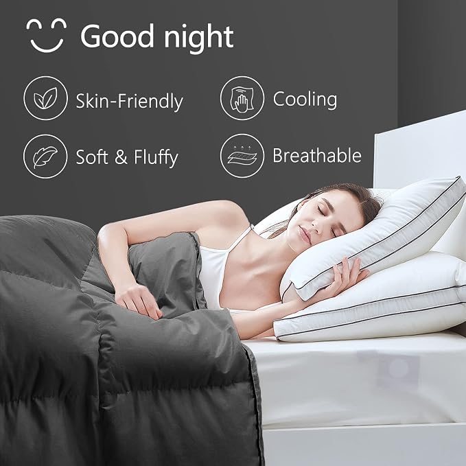 TEXARTIST Premium 2100 Series Twin Comforter All Season Breathable Grey - Image 2