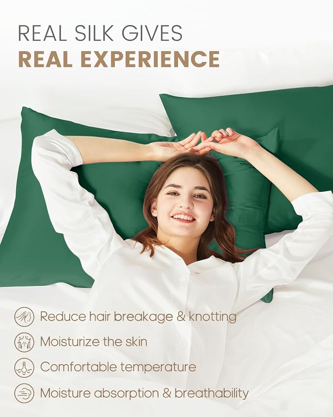 THXSILK 100% Pure Mulberry Silk Pillowcase - Image 3