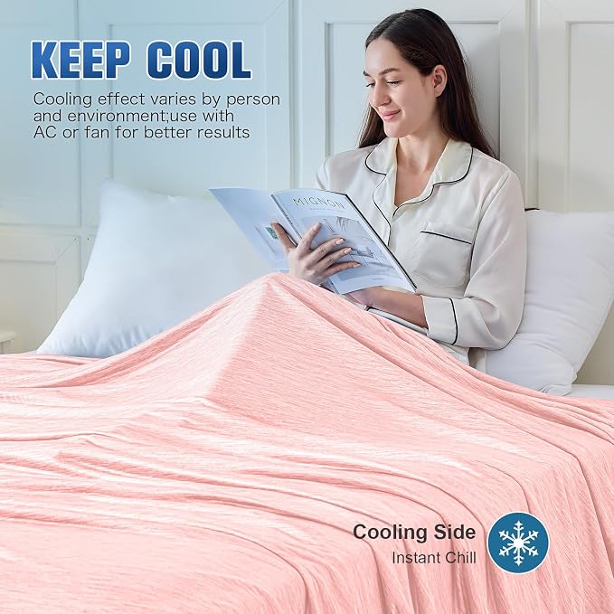 KMUSET Cooling Blanket Queen Size, Double Sided Summer Cooling Blankets - Image 5