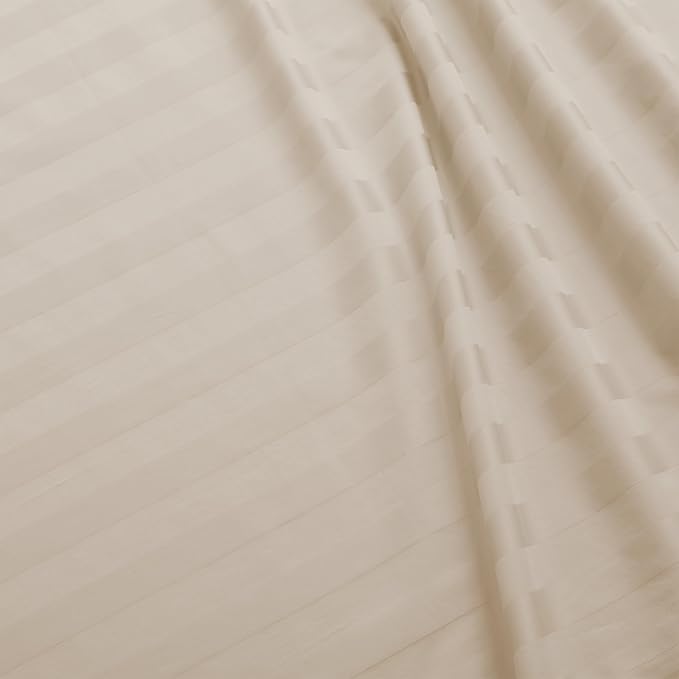 Flat Sheet Only Twin Size, 400 TC 100% Egyptian Cotton Flat Sheet Striped - Image 2
