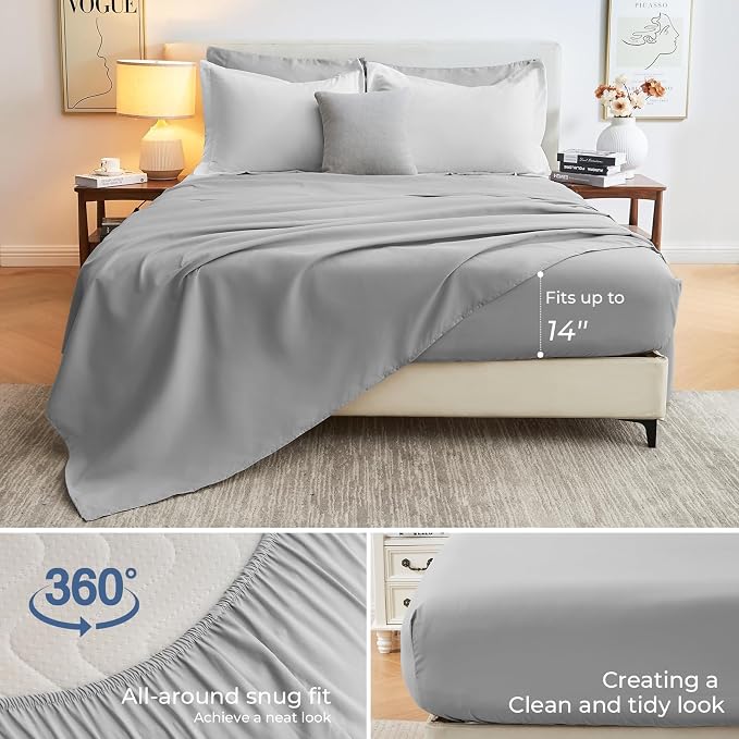 Sasttie King Size Comforter Set, 7 Pieces Bed in a Bag King, Complete Bedding - Image 4