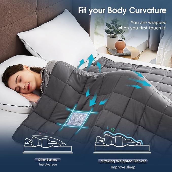 CuteKing Weighted Blanket for Adults Heavy Blanket for 110-130lbs, Weighted - Image 5