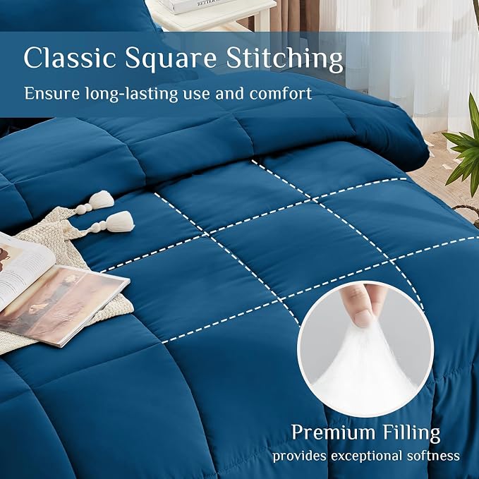 JOLLYVOGUE California King Comforter Set, Ultra-Soft Bed in a Bag Cal King Size - Image 3
