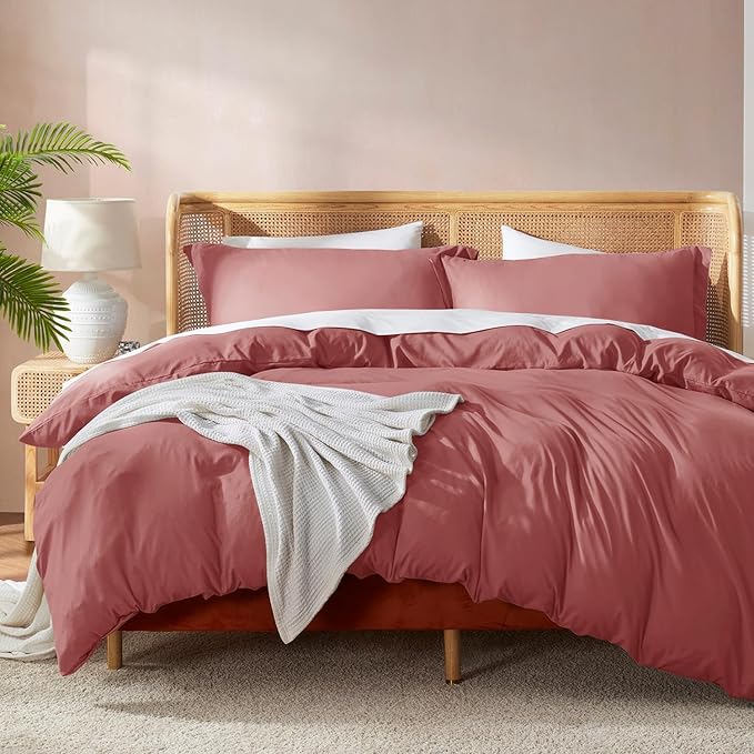 Nestl Pink Clay California King Duvet Cover Sets by Nestl